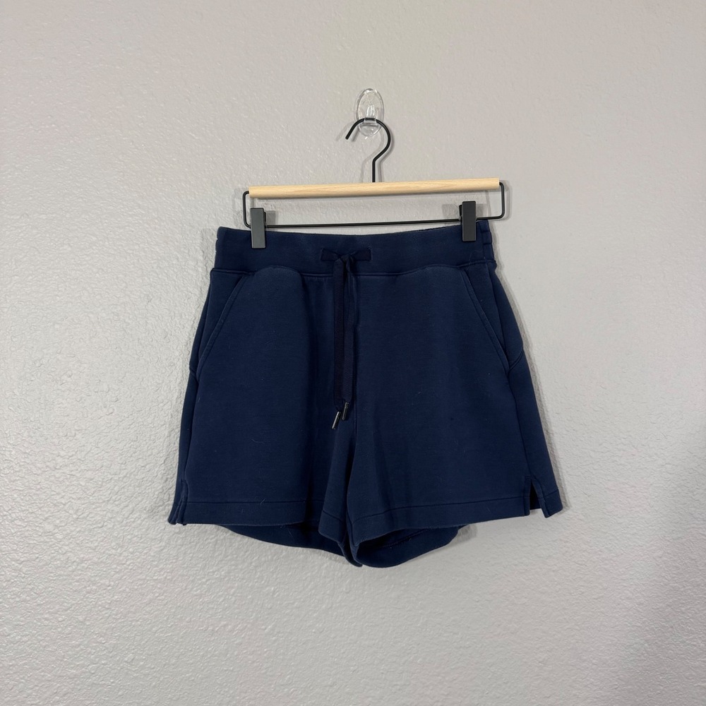 Spanx Women's Size S Navy AirEssentials Drawstring Side Slit Shorts
